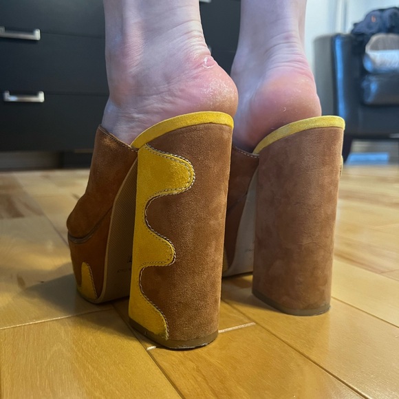 💫✨HP✨💫Suede platform mimosa mules (37.5/7) - Picture 10 of 11